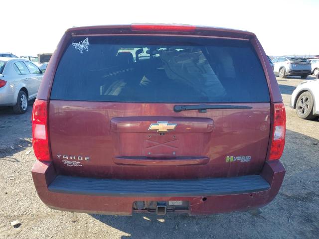 1GNFK13589R172259 - 2009 CHEVROLET TAHOE HYBRID BURGUNDY photo 6