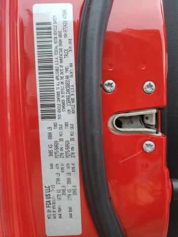 1C6RR6LGXKS683140 - 2019 RAM 1500 CLASS SLT წითელი ფოტო 12