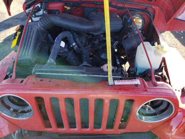 1J4FY29P6VP537558 - 1997 JEEP WRANGLER / SE RED photo 11