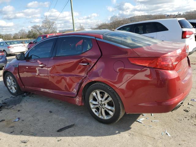 KNAGN4A75B5179609 - 2011 KIA OPTIMA EX RED photo 2