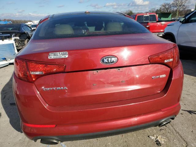 KNAGN4A75B5179609 - 2011 KIA OPTIMA EX RED photo 6