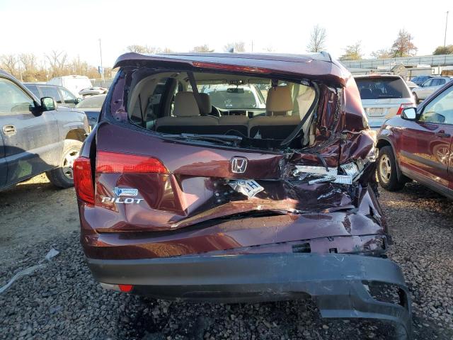 5FNYF6H37GB082890 - 2016 HONDA PILOT EX BURGUNDY photo 6