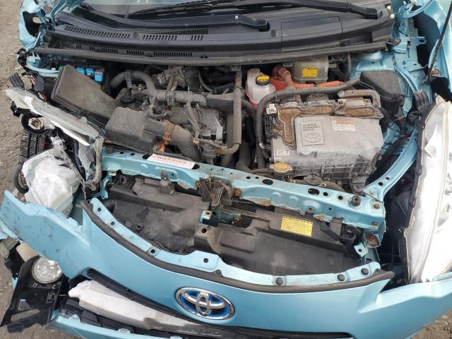 JTDKDTB30E1067866 - 2014 TOYOTA PRIUS C TURQUOISE photo 11