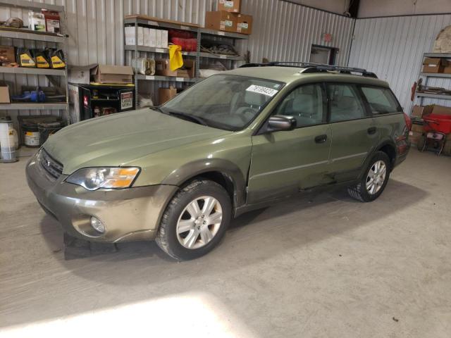 4S4BP61C357325560 - 2005 SUBARU LEGACY OUTBACK 2.5I GREEN photo 1