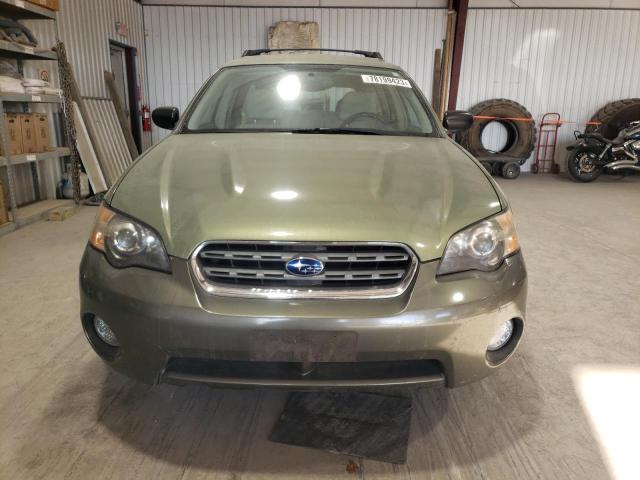 4S4BP61C357325560 - 2005 SUBARU LEGACY OUTBACK 2.5I GREEN photo 5