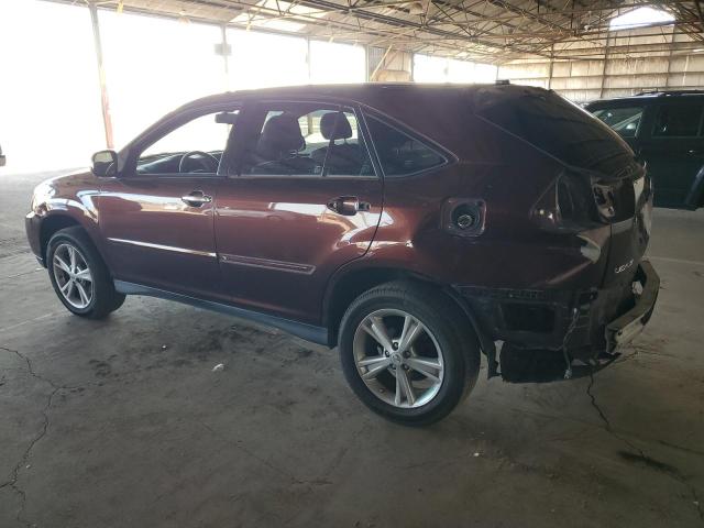 JTJGW31U382006324 - 2008 LEXUS RX 400H MAROON photo 2