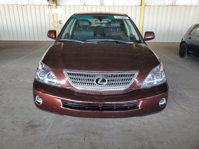 JTJGW31U382006324 - 2008 LEXUS RX 400H MAROON photo 5