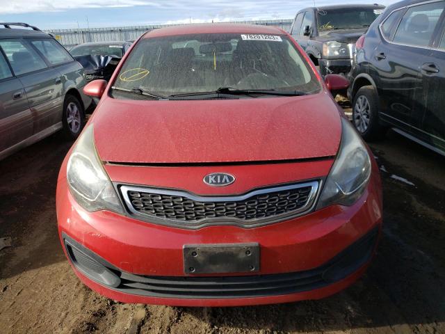 KNADN4A39D6116140 - 2013 KIA RIO EX RED photo 5