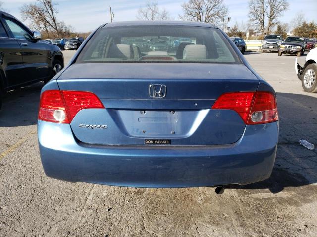 1HGFA16567L133470 - 2007 HONDA CIVIC LX BLUE photo 6