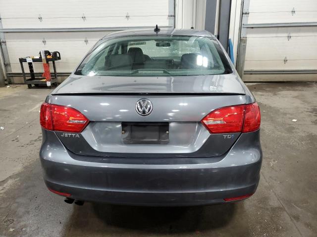 3VWLL7AJ1CM380436 - 2012 VOLKSWAGEN JETTA TDI GRAY photo 6