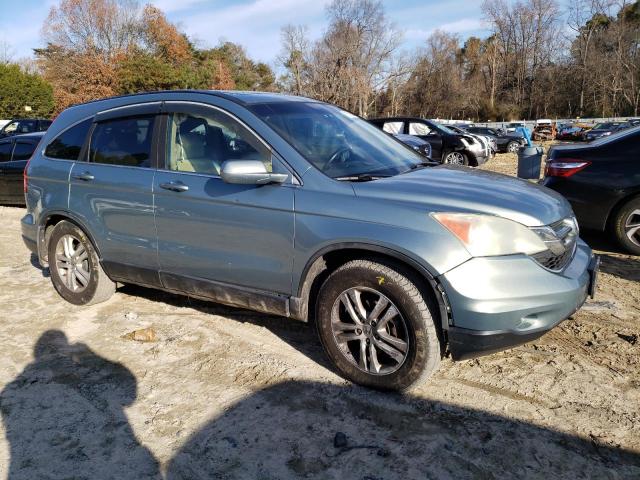 5J6RE4H72AL034291 - 2010 HONDA CR-V EXL TEAL photo 4