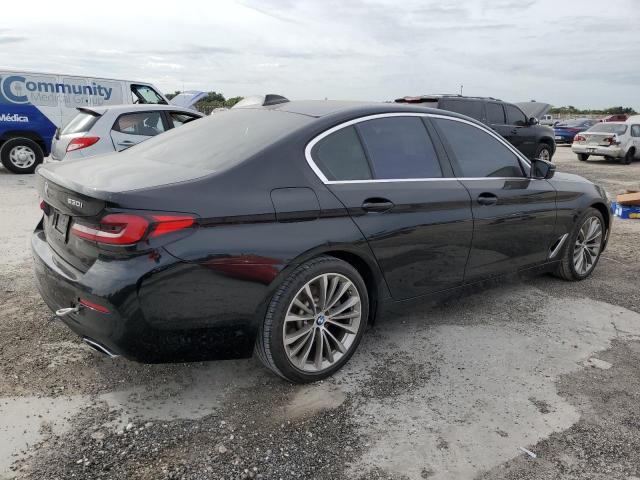 WBA53BH06MWW93346 - 2021 BMW 530 I BLACK photo 3