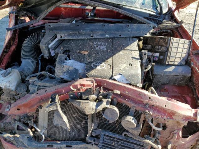 5TFUU4EN3BX007262 - 2011 TOYOTA TACOMA ACCESS CAB Қызыл фото 11