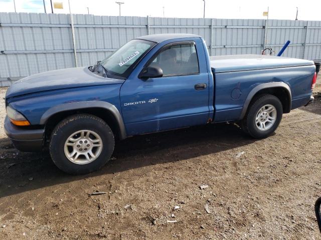 1B7FL16X62S624355 - 2002 DODGE DAKOTA BASE BLUE photo 1