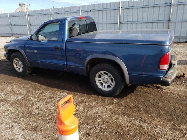 1B7FL16X62S624355 - 2002 DODGE DAKOTA BASE BLUE photo 2