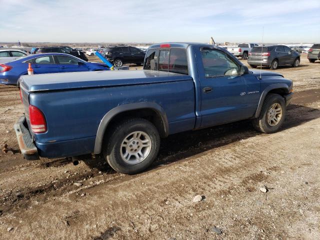 1B7FL16X62S624355 - 2002 DODGE DAKOTA BASE BLUE photo 3