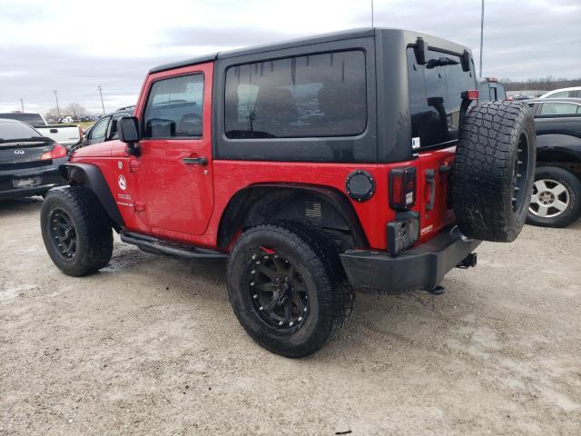 1C4AJWAG8CL273691 - 2012 JEEP WRANGLER SPORT RED photo 2