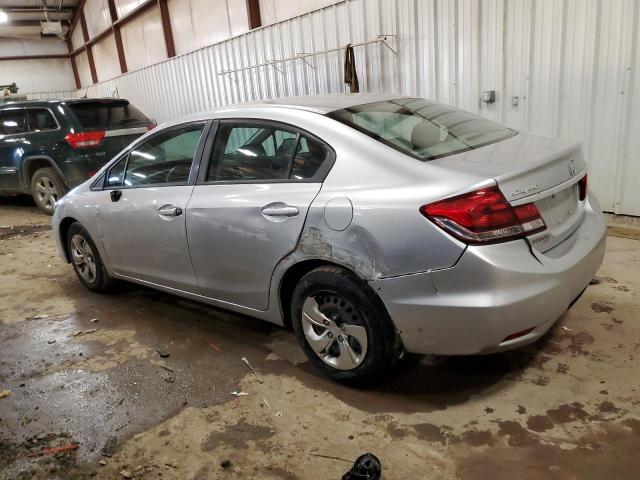 19XFB2F50DE099158 - 2013 HONDA CIVIC LX SILVER photo 2