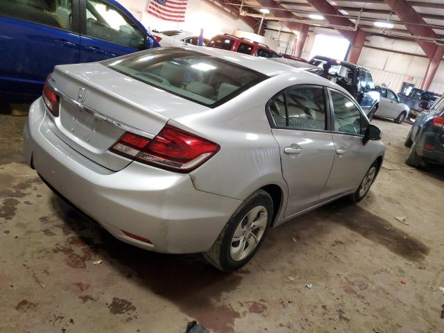 19XFB2F50DE099158 - 2013 HONDA CIVIC LX SILVER photo 3