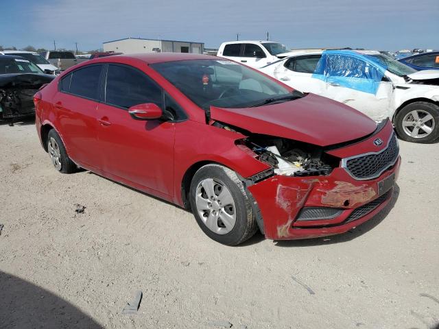 KNAFX4A66F5374783 - 2015 KIA FORTE LX RED photo 4