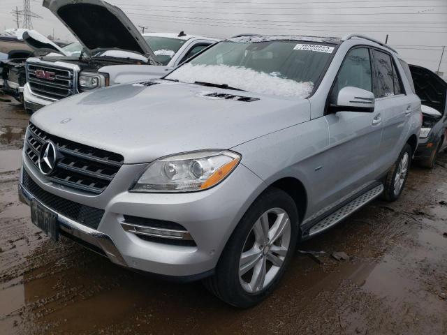 4JGDA5HB1CA021581 - 2012 MERCEDES-BENZ ML 350 4MATIC SILVER photo 1