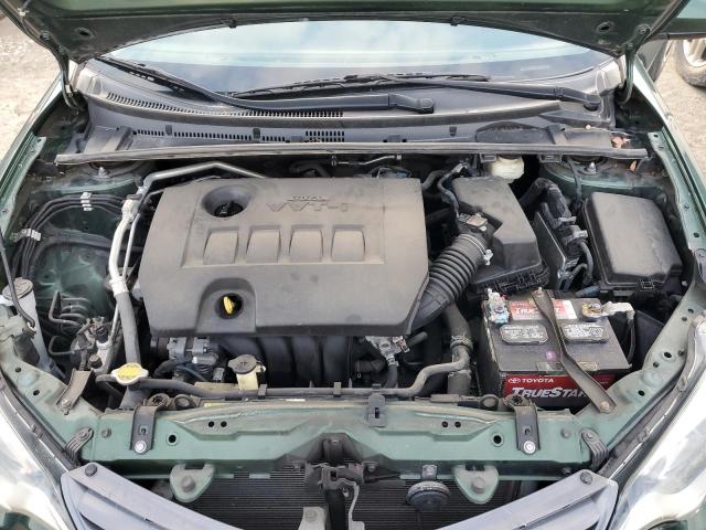 2T1BURHE2FC436252 - 2015 TOYOTA COROLLA L GREEN photo 11