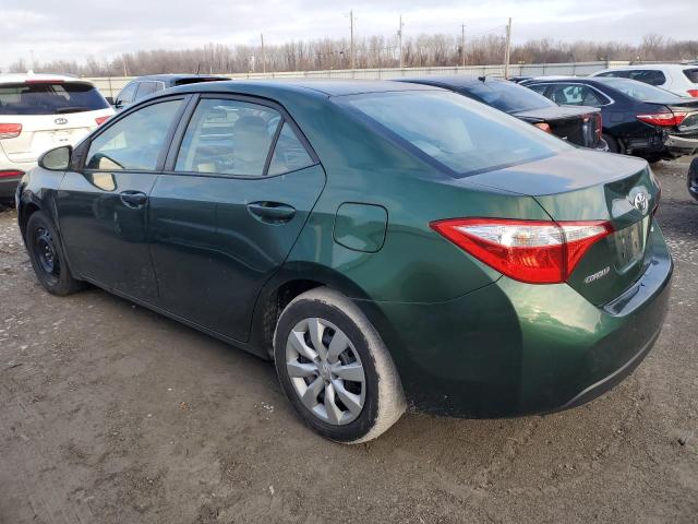 2T1BURHE2FC436252 - 2015 TOYOTA COROLLA L GREEN photo 2