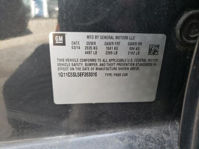 1G11C5SL5EF263016 - 2014 CHEVROLET MALIBU 1LT Сұр фото 12