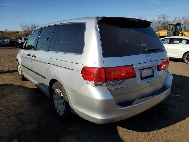 5FNRL3H29AB014763 - 2010 HONDA ODYSSEY LX SILVER photo 2