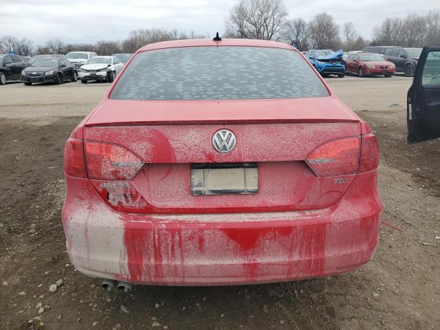 3VWLL7AJ5CM325570 - 2012 VOLKSWAGEN JETTA TDI RED photo 6