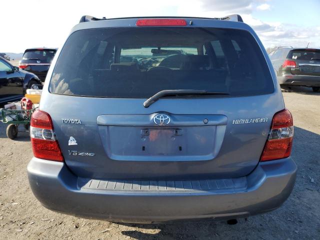 JTEEP21A840008224 - 2004 TOYOTA HIGHLANDER BLUE photo 6