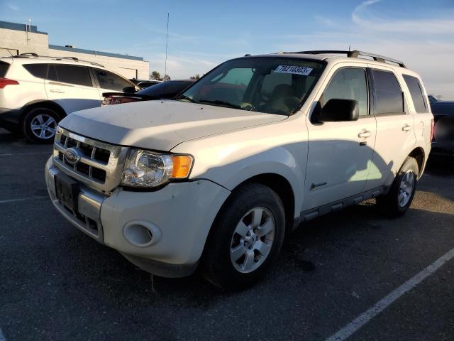 1FMCU49399KA51340 - 2009 FORD ESCAPE HYBRID WHITE photo 1