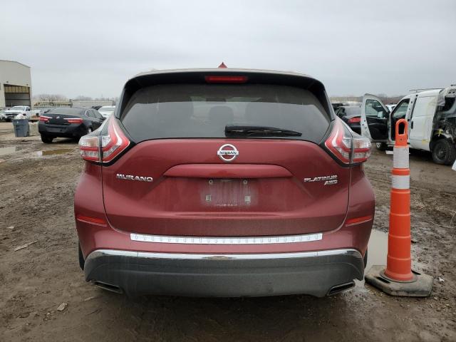 5N1AZ2MHXFN284461 - 2015 NISSAN MURANO S MAROON photo 6