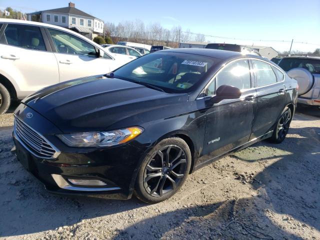 3FA6P0LU0JR178602 - 2018 FORD FUSION SE HYBRID BLACK photo 1