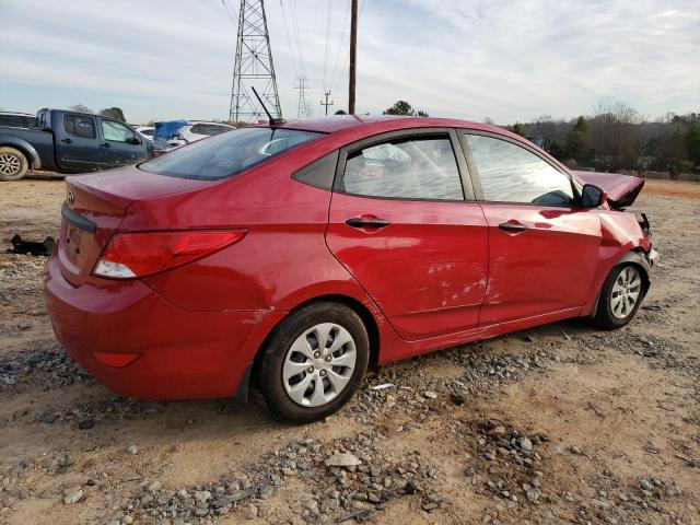 KMHCT4AE5GU125466 - 2016 HYUNDAI ACCENT SE RED photo 3