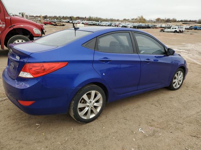 KMHCU4AE2CU098296 - 2012 HYUNDAI ACCENT GLS BLUE photo 3