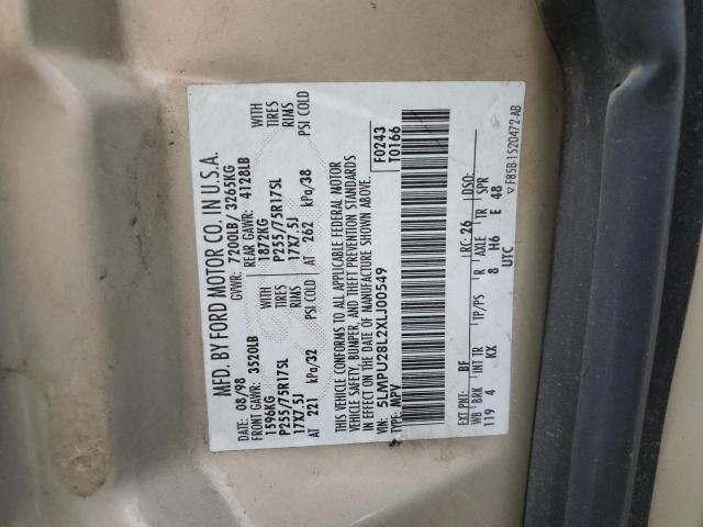 5LMPU28L2XLJ00549 - 1999 LINCOLN NAVIGATOR 金色 照片 12