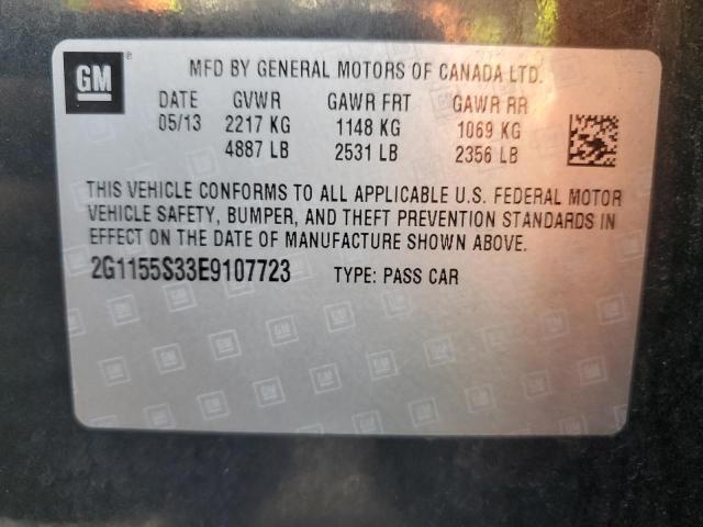 2G1155S33E9107723 - 2014 CHEVROLET IMPALA LTZ GRAY photo 12