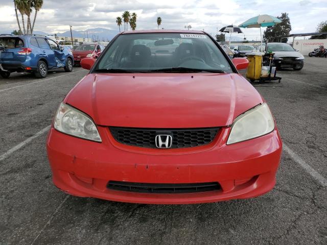 1HGEM22914L025299 - 2004 HONDA CIVIC EX RED photo 5