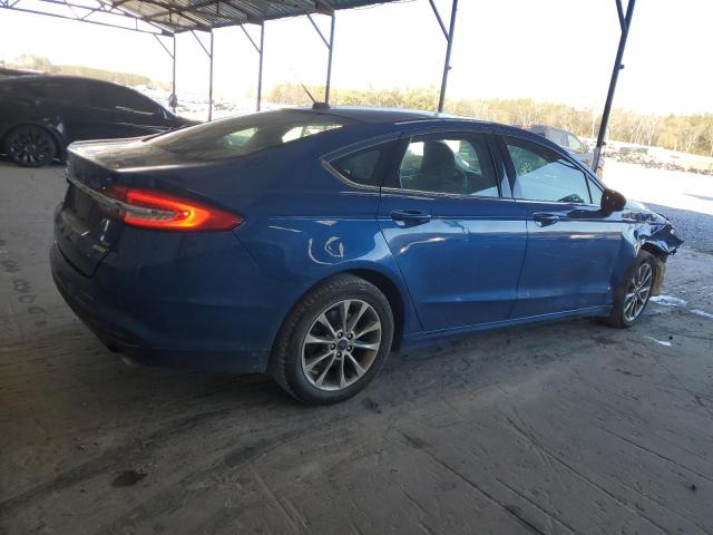 3FA6P0HD9HR320612 - 2017 FORD FUSION SE BLUE photo 3