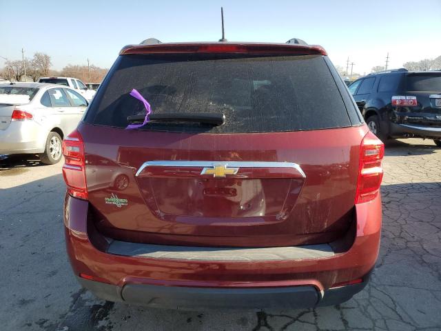 2GNALCEK8H6215594 - 2017 CHEVROLET EQUINOX LT MAROON photo 6