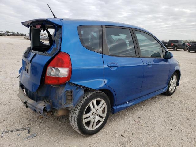 JHMGD376X8S029602 - 2008 HONDA FIT SPORT BLUE photo 3