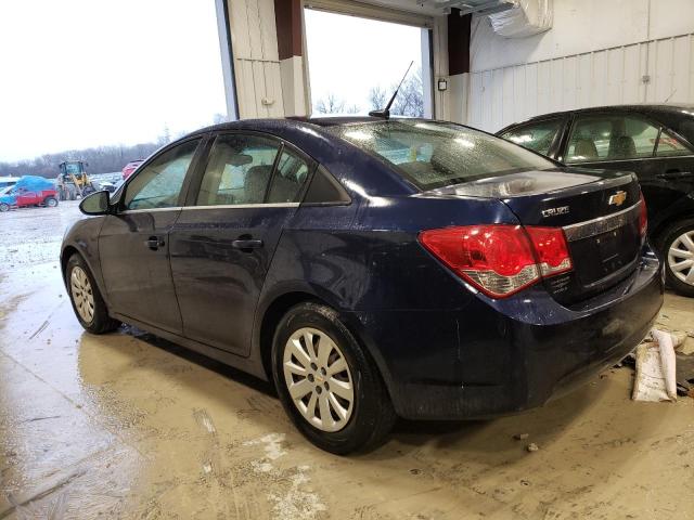 1G1PF5S98B7243936 - 2011 CHEVROLET CRUZE LT BLUE photo 2