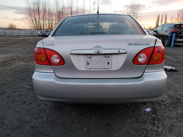 1NXBR32E43Z020043 - 2003 TOYOTA COROLLA CE SILVER photo 6