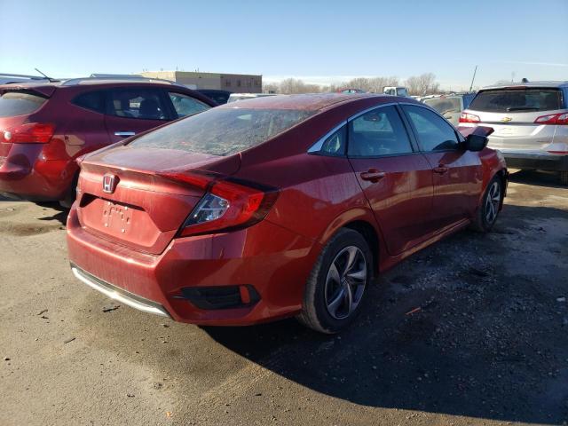 2HGFC2F68LH577627 - 2020 HONDA CIVIC LX RED photo 3