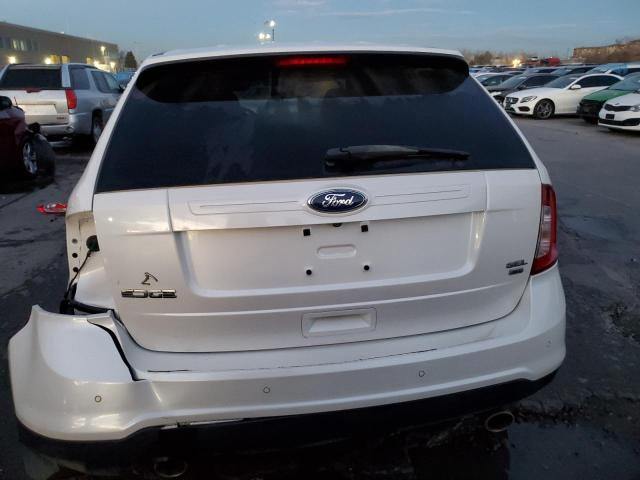 2FMDK4JCXEBB82867 - 2014 FORD EDGE SEL WHITE photo 6