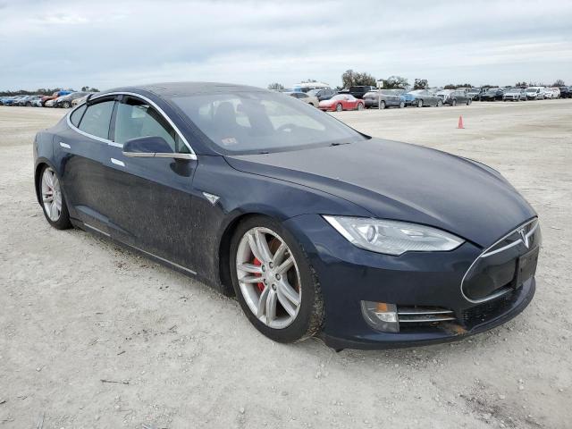 5YJSA1H24EFP65190 - 2014 TESLA MODEL S BLUE photo 4