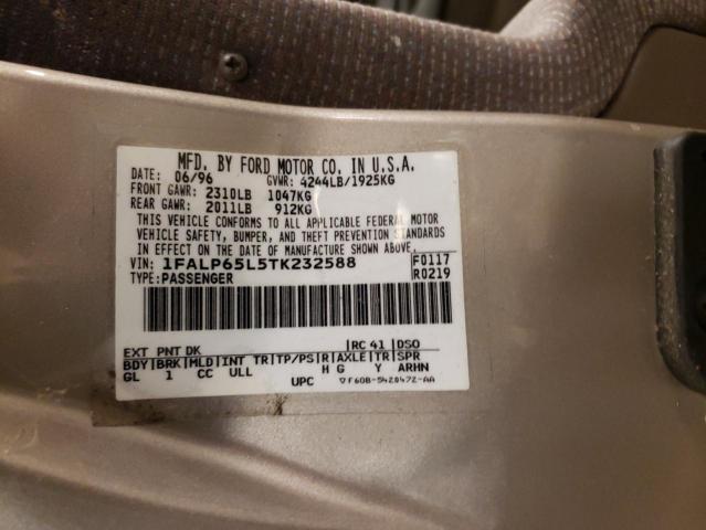 1FALP65L5TK232588 - 1996 FORD CONTOUR GL 棕色 照片 12