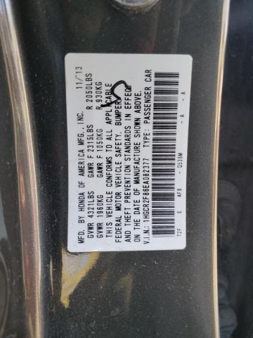 1HGCR2F86EA082377 - 2014 HONDA ACCORD EXL CHARCOAL photo 12