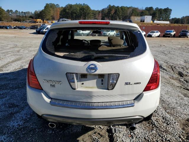 JN8AZ08W97W642764 - 2007 NISSAN MURANO SL WHITE photo 6